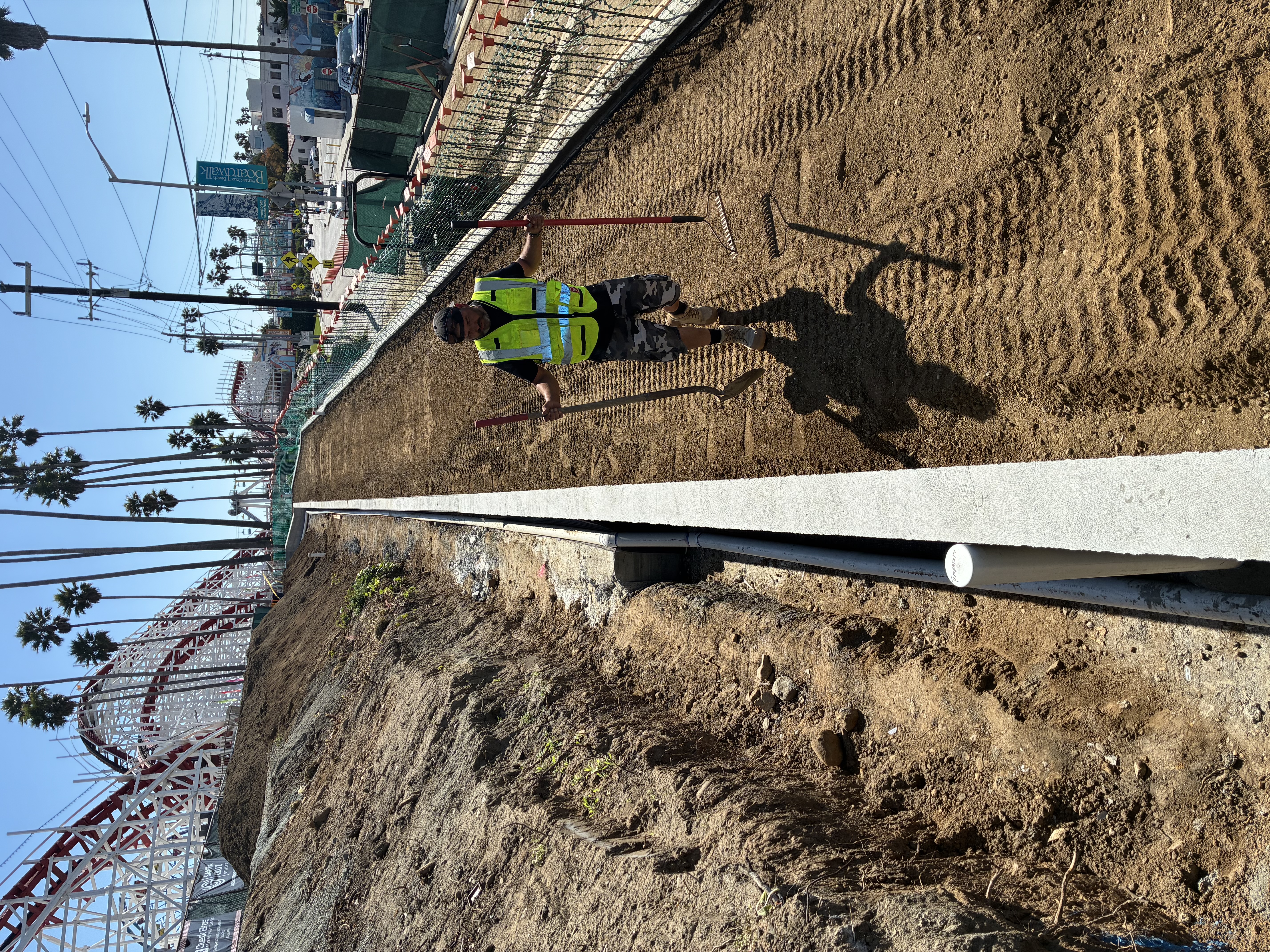 Santa Cruz Utility crew working on underground utility installation